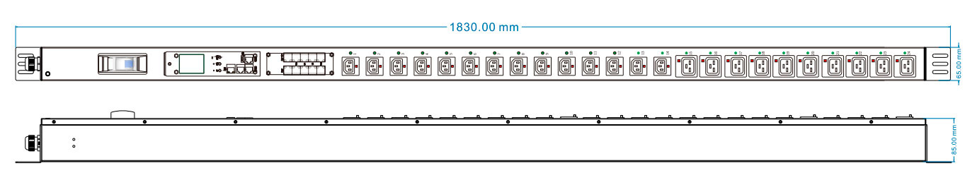 Блок распределения питания PDU-32AVMS24-14C3-10C9-1P